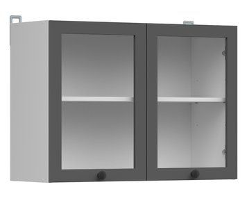 Кухонный шкаф навесной 80 см Junona Line BRW Black Red White G2W/80/57 белый / графит фото - Купить Навесные кухонные шкафы BLACK RED WHITE в эпицентре мебели GerborDesign.com.ua