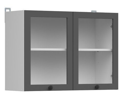 Кухонный шкаф навесной 80 см Junona Line BRW Black Red White G2W/80/57 белый / графит фото - Купить Навесные кухонные шкафы BLACK RED WHITE в эпицентре мебели GerborDesign.com.ua, Киев, Днепр, Львов, Луцк, Хмельницкий