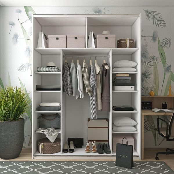 Шкаф-купе G-Кайзер Doros (Дорос) 1 ДСП / 1 Зеркало 180х60х240 белый / графит фото - Купить Шкафы-купе DOROS | ДОРОС в эпицентре мебели GerborDesign.com.ua