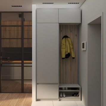 Передпокій Space / Спейс №2 LUXE STUDIO 1200х416х2504 мм, сірий фото 1