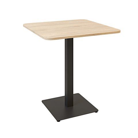 Стіл LOVKO Tetra light soft 70 х 70 чорний метал / дуб ДСП (текстура)  фото - Купити Столи LOVKO в епіцентрі меблів GerborDesign.com.ua, Київ, Дніпро, Львів, Луцьк, Хмельницький