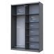 Шафа-купе G-Кайзер Doros (Дорос) 2 ДСП 160х60х240, графіт, артикул 42005085, фото 3