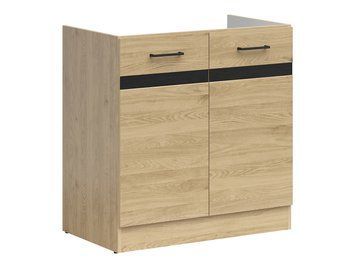 Кухонная тумба под мойку 80 см Junona Line BRW Black Red White DK2D/80/82 дуб бернштайн фото - Купить Нижние кухонные шкафы BLACK RED WHITE в эпицентре мебели GerborDesign.com.ua