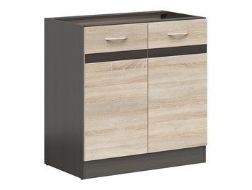 Кухонная тумба 80 см Junona Line BRW Black Red White D2D/80/82 венге / дуб сонома фото - Купить Нижние кухонные шкафы BLACK RED WHITE в эпицентре мебели GerborDesign.com.ua