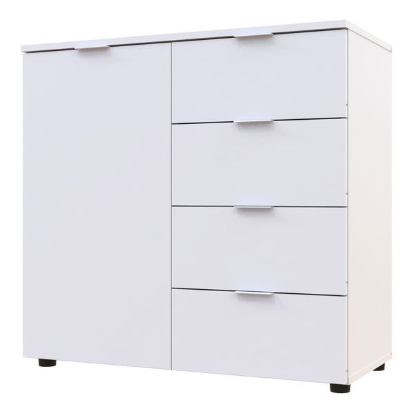 Комод Рон 1 Doros (Дорос) 1 дверка 4 шухляди 80х38х81 см білий фото - Купити Комоди DOROS | ДОРОС в епіцентрі меблів GerborDesign.com.ua