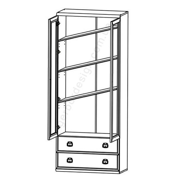 Витрина Индиана БРВ (Монтана ВМК) JWIT2D2S/80 Indiana BRW сосна аризонская фото - Купить Витрины БРВ | ВМК-Украина в эпицентре мебели GerborDesign.com.ua, Киев, Днепр, Львов, Луцк, Хмельницкий