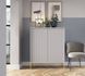 Комод високий Perfect Home Нова / Nova 2-дверний з золотими ніжками K104 сірий фото 1 - меблі Комоди PERFECT HOME