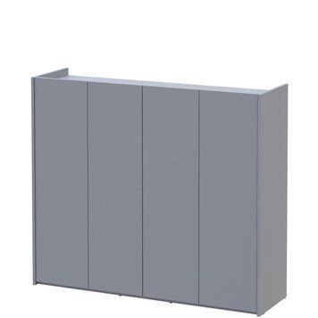 Тумба для взуття Кассель Doros (Дорос) 4 ДСП 128х40х110 см сірий фото - Купити Тумби для взуття DOROS | ДОРОС в епіцентрі меблів GerborDesign.com.ua