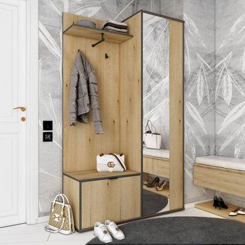 Передпокій Дора Doros (Дорос) 113,5х40х192 дуб артизан фото - Купити Передпокої DOROS | ДОРОС в епіцентрі меблів GerborDesign.com.ua