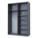 Шкаф-купе G-Кайзер Doros (Дорос) 2 ДСП 160х60х240 графит / дуб эвок фото 3 - мебель Шкафы-купе DOROS | ДОРОС, Киев, Днепр, Львов, Луцк, Хмельницкий