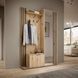 Передпокій з дзеркалом Perfect Home Неллі / Nelly 2-дверний, дуб артизан / чорний