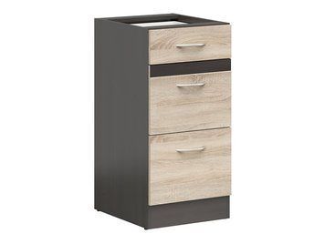 Кухонная тумба 40 см Junona Line BRW Black Red White D3S/40/82 венге / дуб сонома фото - Купить Нижние кухонные шкафы BLACK RED WHITE в эпицентре мебели GerborDesign.com.ua