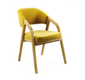 Крісло LOVKO Otis натуральний дуб / LOVKO Vintage LOVKO Velvet 08 LOVKO Mustard  фото - Купити Стільці та крісла LOVKO в епіцентрі меблів GerborDesign.com.ua
