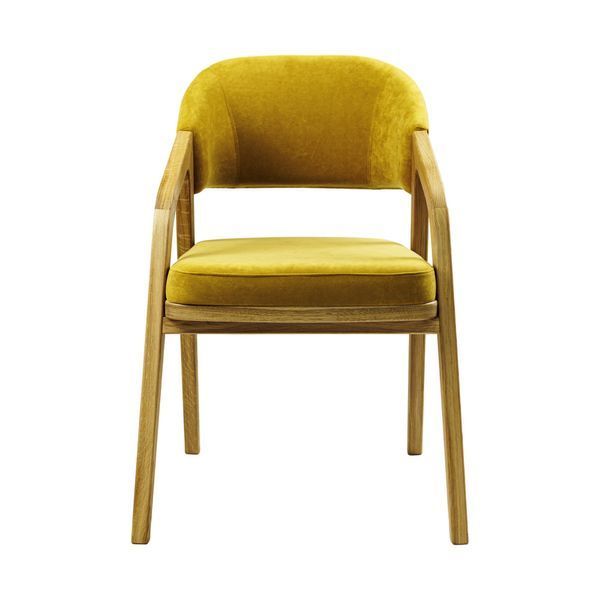 Крісло LOVKO Otis натуральний дуб / LOVKO Vintage LOVKO Velvet 08 LOVKO Mustard  фото - Купити Стільці та крісла LOVKO в епіцентрі меблів GerborDesign.com.ua