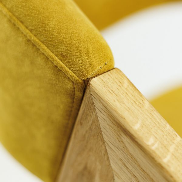 Крісло LOVKO Otis натуральний дуб / LOVKO Vintage LOVKO Velvet 08 LOVKO Mustard  фото - Купити Стільці та крісла LOVKO в епіцентрі меблів GerborDesign.com.ua