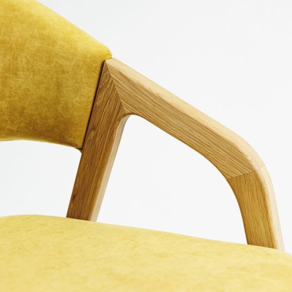 Крісло LOVKO Otis натуральний дуб / LOVKO Vintage LOVKO Velvet 08 LOVKO Mustard  фото - Купити Стільці та крісла LOVKO в епіцентрі меблів GerborDesign.com.ua