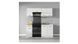 Кухня 180 см Junona Line BRW, кухонный гарнитур 1,8 м Black Red White, белый меловой глянец, артикул K24-JUNONA_MODUL_WER_2/180_BBL-BI/KRP, фото 1