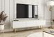 Тумба під телевізор Perfect Home Оро / Oro 3-дверна з золотими ніжками RTV175 MDF білий фото 1 - меблі Тумби ТВ PERFECT HOME