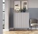 Комод високий Perfect Home Нова / Nova 2-дверний з чорними ніжками K104 сірий фото 1 - меблі Комоди PERFECT HOME