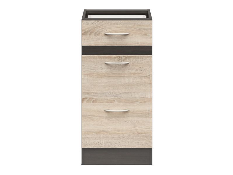Кухонна тумба 40 см Junona Line BRW Black Red White D3S/40/82 венге / дуб сонома фото - Купити Нижні кухонні тумби BLACK RED WHITE в епіцентрі меблів GerborDesign.com.ua