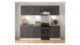 Кухня 230 см Junona Line BRW, кухонный гарнитур 2,3 м Black Red White белый / графит фото - Купить Кухни BLACK RED WHITE в эпицентре мебели GerborDesign.com.ua, Киев, Днепр, Львов, Луцк, Хмельницкий