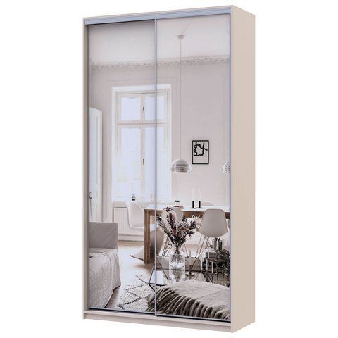Шафа-купе Сіті Лайт Doros (Дорос) 2 Дзеркала 120х45х225 см кашемір фото - Купити Шафи-купе DOROS | ДОРОС в епіцентрі меблів GerborDesign.com.ua, Київ, Дніпро, Львів, Луцьк, Хмельницький