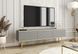 Тумба під телевізор Perfect Home Оро / Oro 3-дверна з золотими ніжками RTV175 MDF сірий фото 1 - меблі Тумби ТВ PERFECT HOME