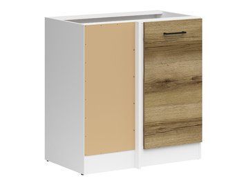 Кухонная тумба угловая 100 см Junona Line BRW Black Red White DNW/100/82 білий / світлий дуб делано фото - Купить Нижние кухонные шкафы BLACK RED WHITE в эпицентре мебели GerborDesign.com.ua
