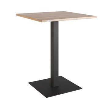 Стол LOVKO Tetra light 60 х 60 черный металл/дуб ДСП (текстура)  фото - Купить Столы LOVKO в эпицентре мебели GerborDesign.com.ua