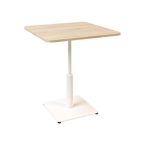 Стіл LOVKO Ibiza LOVKO Soft light 70x70 білий метал / дуб ДСП (текстура)  фото - Купити Столи LOVKO в епіцентрі меблів GerborDesign.com.ua, Київ, Дніпро, Львів, Луцьк, Хмельницький