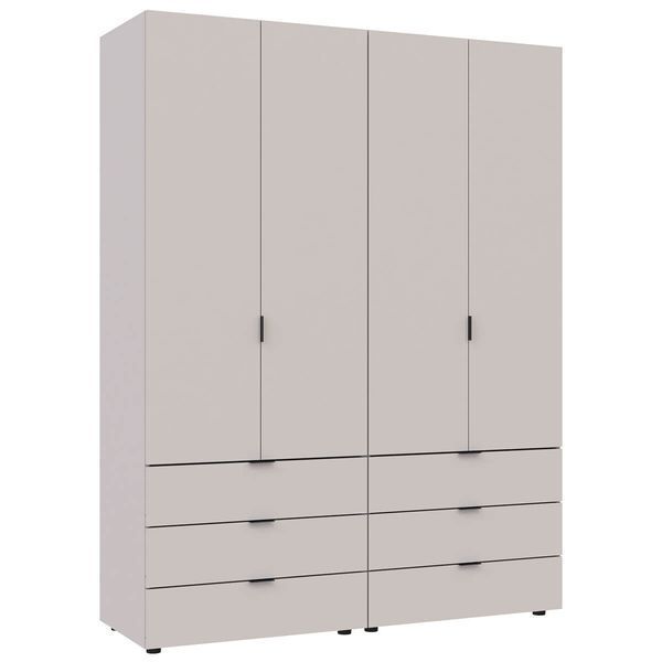 Шафа розпашна для одягу Гелар Doros (Дорос) комплект 2+2 ДСП 155х49,5х203,4 см кашемір фото - Купити Шафи DOROS | ДОРОС в епіцентрі меблів GerborDesign.com.ua, Київ, Дніпро, Львів, Луцьк, Хмельницький