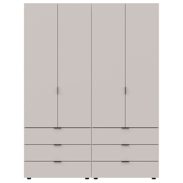 Шафа розпашна для одягу Гелар Doros (Дорос) комплект 2+2 ДСП 155х49,5х203,4 см кашемір фото - Купити Шафи DOROS | ДОРОС в епіцентрі меблів GerborDesign.com.ua, Київ, Дніпро, Львів, Луцьк, Хмельницький