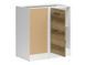 Кухонная тумба угловая 100 см Junona Line BRW Black Red White DNW/100/82 білий / світлий дуб делано фото 3 - мебель Нижние кухонные шкафы BLACK RED WHITE