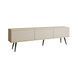 Тумба под телевизор Perfect Home Оро / Oro 3-дверная с черными ножками RTV175 MDF бежевый фото 3 - мебель Тумбы ТВ PERFECT HOME
