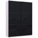 На фото вигляд збоку шафи-купе G-Кайзер Doros (Дорос) 2 Скла 180х60х240 кашемір / чорний