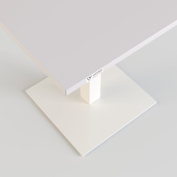 Стол LOVKO Tetra light 70 х 70 белый металл/белый ДСП (текстура)  фото - Купить Столы LOVKO в эпицентре мебели GerborDesign.com.ua