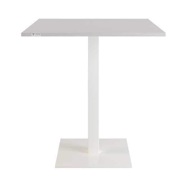 Стол LOVKO Tetra light 70 х 70 белый металл/белый ДСП (текстура)  фото - Купить Столы LOVKO в эпицентре мебели GerborDesign.com.ua