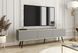 Тумба под телевизор Perfect Home Оро / Oro 3-дверная с черными ножками RTV175 MDF серый фото 1 - мебель Тумбы ТВ PERFECT HOME