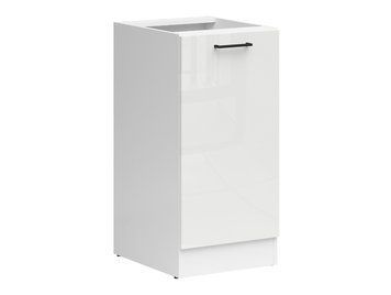 Кухонная тумба 40 см Junona Line BRW Black Red White D1D/40/82_P белый меловой глянец фото - Купить Нижние кухонные шкафы BLACK RED WHITE в эпицентре мебели GerborDesign.com.ua