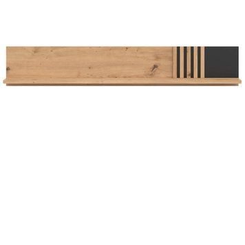 Полка Vabres BRW POL/135 Black Red White дуб артізан / чорний фото - Купить Навесные полки  BLACK RED WHITE в эпицентре мебели GerborDesign.com.ua