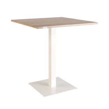 Стол LOVKO Tetra light 70 х 70 белый металл/дуб ДСП (текстура)  фото - Купить Столы LOVKO в эпицентре мебели GerborDesign.com.ua