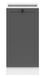 Кухонная тумба 40 см Junona Line BRW Black Red White D1D/40/82, белый / графит, артикул K24-D1D/40/82_P_BBL-BI/GF, фото 2