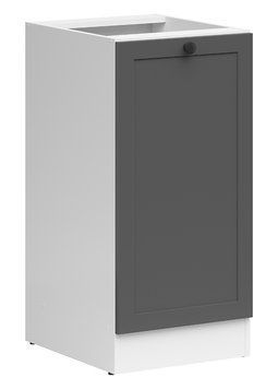 Кухонная тумба 40 см Junona Line BRW Black Red White D1D/50/82 белый / графит фото - Купить Нижние кухонные шкафы BLACK RED WHITE в эпицентре мебели GerborDesign.com.ua