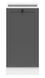 Кухонная тумба 40 см Junona Line BRW Black Red White D1D/50/82 белый / графит фото 2 - мебель Нижние кухонные шкафы BLACK RED WHITE