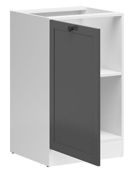 Кухонная тумба 40 см Junona Line BRW Black Red White D1D/50/82 белый / графит фото - Купить Нижние кухонные шкафы BLACK RED WHITE в эпицентре мебели GerborDesign.com.ua
