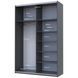 Шафа-купе G-Кайзер Doros (Дорос) 2 Дзеркала 160х60х240 графіт фото 3 - меблі Шафи-купе DOROS | ДОРОС