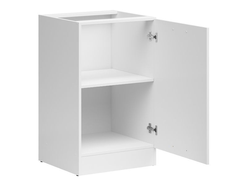 Кухонна тумба 50 см Junona Line BRW Black Red White D1D/50/82_P білий / білий крейдяний глянець фото - Купити Нижні кухонні тумби BLACK RED WHITE в епіцентрі меблів GerborDesign.com.ua, Київ, Дніпро, Львів, Луцьк, Хмельницький