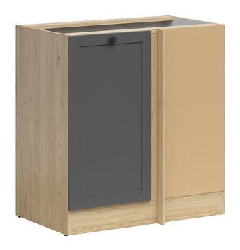 Кухонная тумба угловая Junona Line BRW Black Red White DNW/100/82 дуб бернштайн / графіт фото - Купить Нижние кухонные шкафы BLACK RED WHITE в эпицентре мебели GerborDesign.com.ua