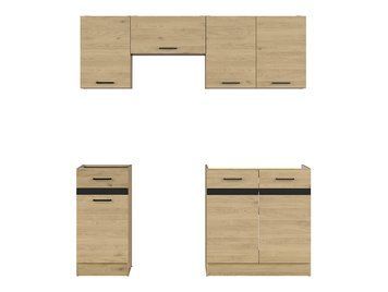 Кухня 180 см Junona Line BRW, кухонный гарнитур 1,8 м Black Red White дуб бернштайн фото - Купить Кухни BLACK RED WHITE в эпицентре мебели GerborDesign.com.ua