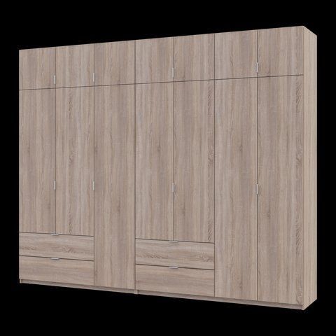 Шкаф с антресолью распашной для одежды Лукас Doros (Дорос) 3+4 ДСП 295х50х240 дуб сонома фото - Купить Шкафы DOROS | ДОРОС в эпицентре мебели GerborDesign.com.ua, Киев, Днепр, Львов, Луцк, Хмельницкий